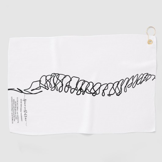 Chiropractor Chiropractic Spine Wellness Chiro ゴルフタオル (横)