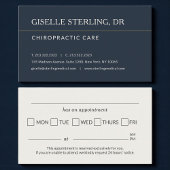Chiropractor Doctor Office Appointment Reminder 名刺