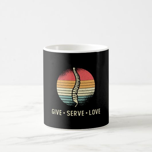 Chiropractor Give Serve Love Chiro Chiropractic コーヒーマグカップ (中央)