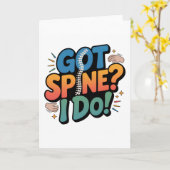 Chiropractor Humor Spine Health Quote カード (黄色い花)