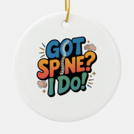 Chiropractor Humor Spine Health Quote セラミックオーナメント