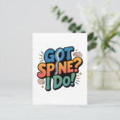 Chiropractor Humor Spine Health Quote ポストカード (スタンド正面)