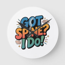 Chiropractor Humor Spine Health Quote ラウンド壁時計