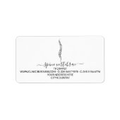 Chiropractor Licensed Massage Therapist ラベル (正面)