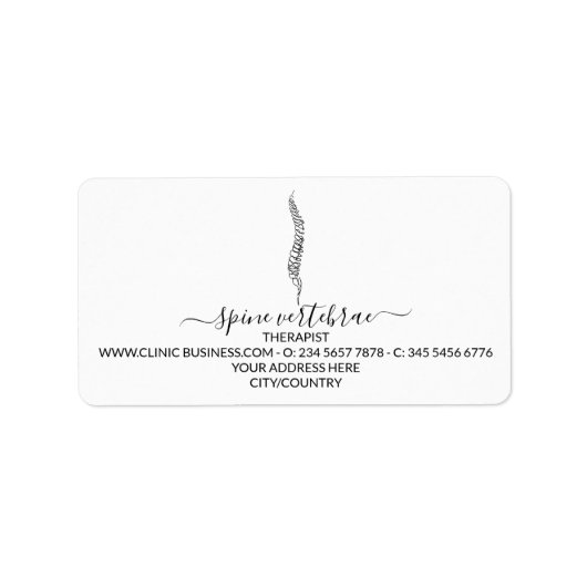 Chiropractor Licensed Massage Therapist ラベル (正面)