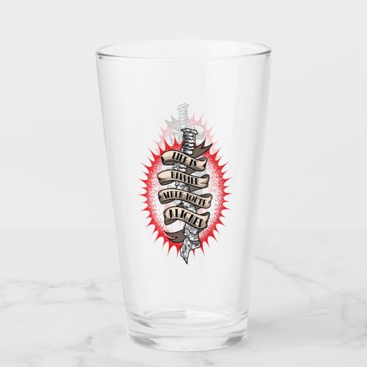 Chiropractor Life is Happier When you're aligned タンブラーグラス (正面)