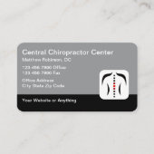 Chiropractor Medical Business Cards Spine Theme 名刺 (正面)