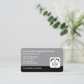 Chiropractor Medical Business Cards Spine Theme 名刺 (スタンド正面)