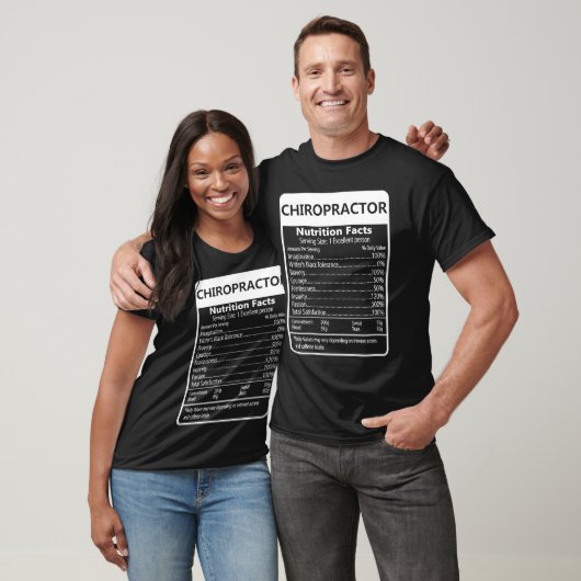 Chiropractor Nutrition Facts Sarcastic Graphic Tシャツ (ユニセックス)