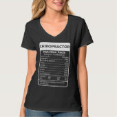 Chiropractor Nutrition Facts Sarcastic Graphic Tシャツ (正面)