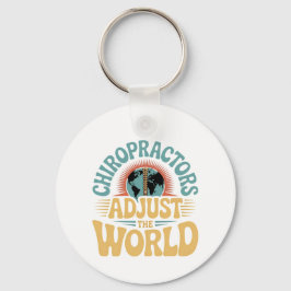 Chiropractors Adjust the World Retro Design キーホルダー