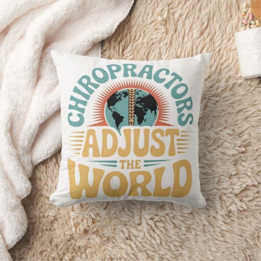 Chiropractors Adjust the World Retro Design クッション (ブランケット)
