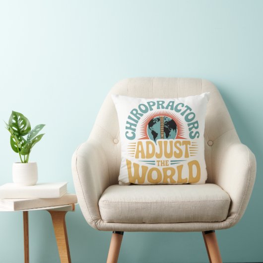 Chiropractors Adjust the World Retro Design クッション (椅子)
