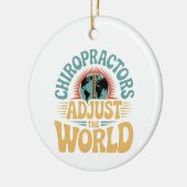 Chiropractors Adjust the World Retro Design セラミックオーナメント (左)