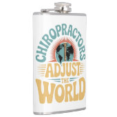 Chiropractors Adjust the World Retro Design フラスク (右)