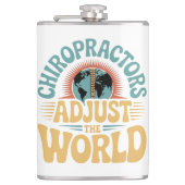 Chiropractors Adjust the World Retro Design フラスク (正面)