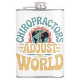 Chiropractors Adjust the World Retro Design フラスク