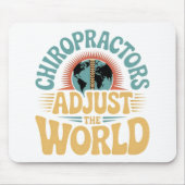 Chiropractors Adjust the World Retro Design マウスパッド (正面)