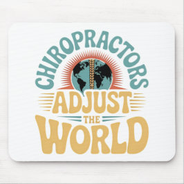 Chiropractors Adjust the World Retro Design マウスパッド