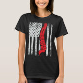 chiropractors USA Flag spines for chiropractic  1 Tシャツ (正面)
