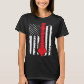 chiropractors USA Flag spines for chiropractic  2 Tシャツ (正面)