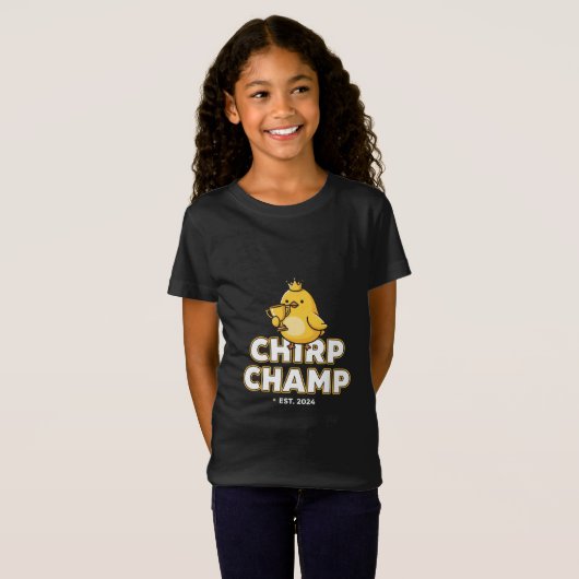CHIRP CHAMP EST. 2024 Tシャツ (正面フル)