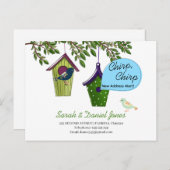 chirp charp new address alert bird moving Announce 案内ポストカード (正面/裏面)