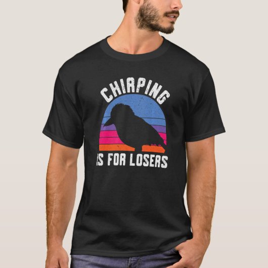 Chirpingは敗者のためのKookaburra野鳥観察鳥 Tシャツ (正面)