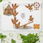 Chirpy Chickens acrobat squad キッチンタオル (折り畳み)