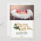 Chirstmas Wise Menはまだ彼の写真を探している シーズンカード (正面)