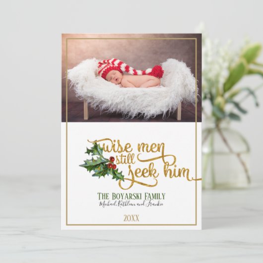 Chirstmas Wise Menはまだ彼の写真を探している シーズンカード (スタンド正面)