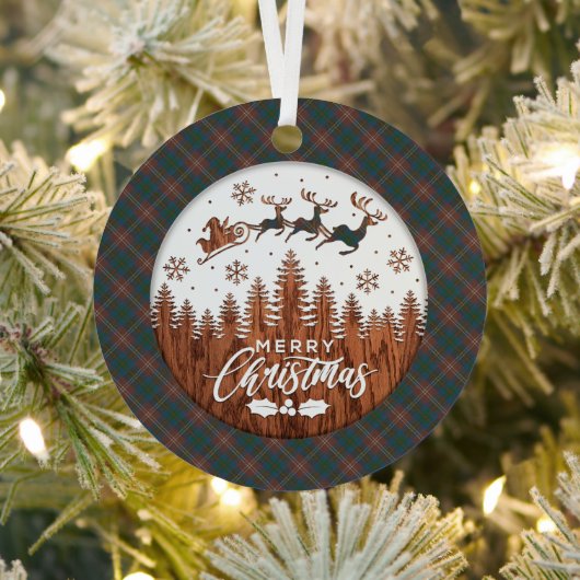 Chisholm Hunting Ancient Tartan Christmas メタルオーナメント (インサイチュ)