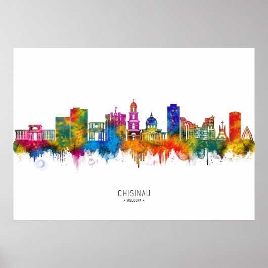 Chișinău Moldova Skyline ポスター (正面)