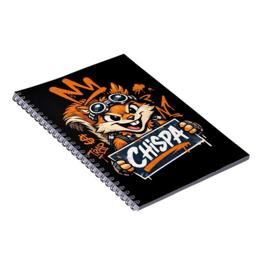 Chispa Graffiti Squirrel Spiral Notebook ノートブック (右側)