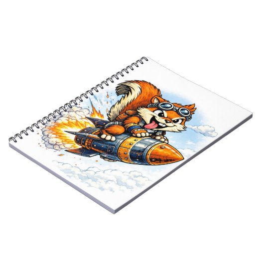 Chispa the Rocket Squirrel Spiral Notebook ノートブック (左側)