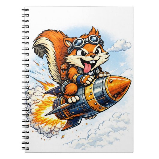 Chispa the Rocket Squirrel Spiral Notebook ノートブック (正面)