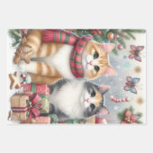 Chistmas cats紙 ラッピングペーパーシート (正面2)
