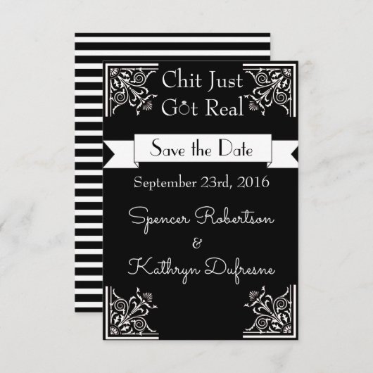 Chit 得 Just Just 実在 結婚 Save the Date(日付の保存)'' セーブザデート (正面/裏面)