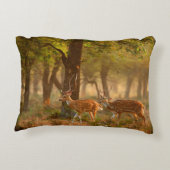 Chital or cheetal, Axis axis, spotted deers or axi アクセントクッション (裏面)