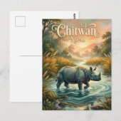 Chitwan National Park Nepal ポストカード (正面/裏面)
