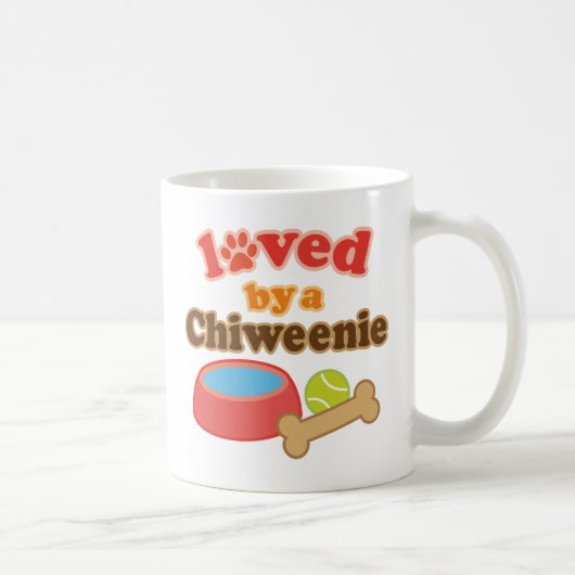 Chiweenie犬の品種ギフト コーヒーマグカップ (右)