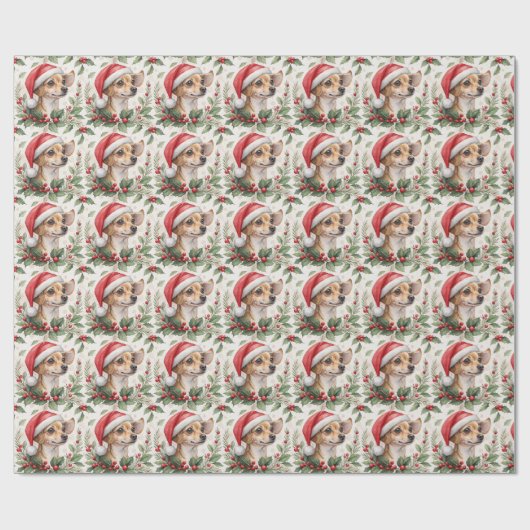 Chiweenie Christmas Wrapping Paper ラッピングペーパー (フラット)