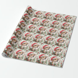 Chiweenie Christmas Wrapping Paper ラッピングペーパー