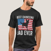 Chiweenie Dad Chiweenie Owner 4th Of July Patriot Tシャツ (正面)