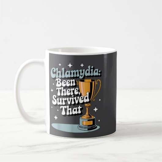 Chlamydia_ Been There, Survived That Funny Design  コーヒーマグカップ (左)