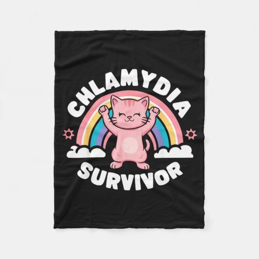 Chlamydia Survivor フリースブランケット (正面)