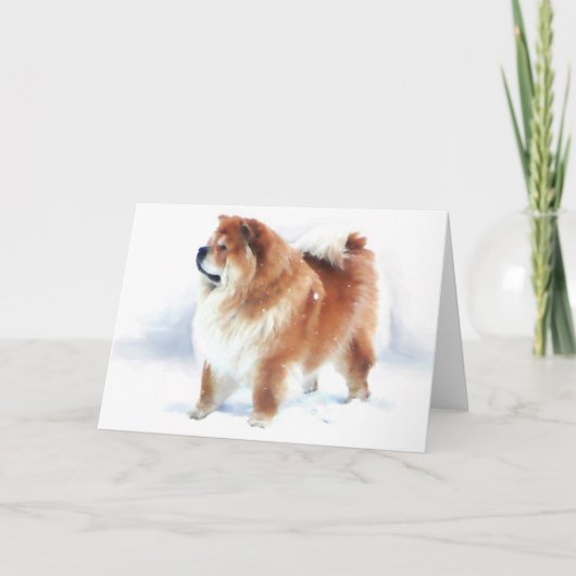 CHLOEは雪カードに立ちます カード (正面)