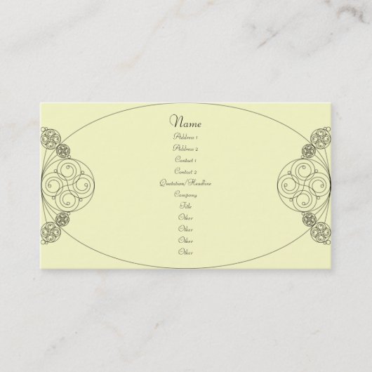 Chloe -クリーム 名刺 (正面)