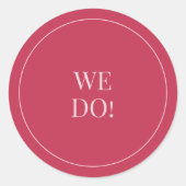 CHLOE モダン Pinkのエンベロ結婚ープ・ステッカー ラウンドシール (正面)