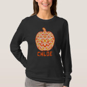 Chloe Halloween Sugar Skull Design Tシャツ (正面)